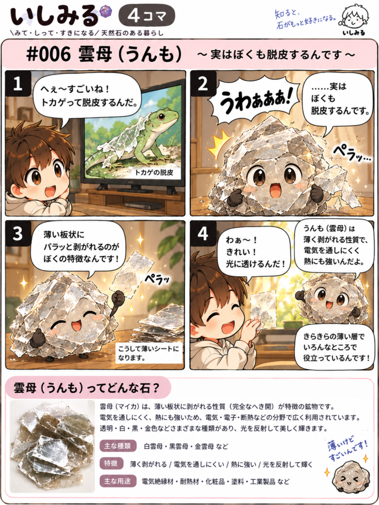 いしみる4コマ｜雲母 実はぼくも脱皮するんです