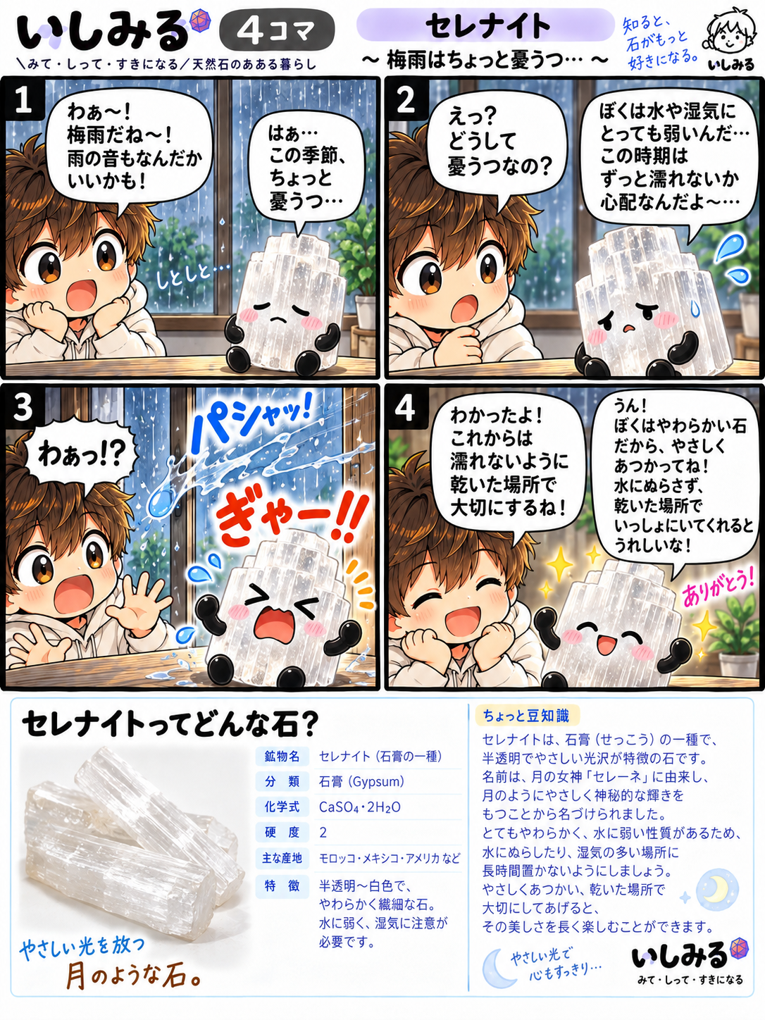 いしみる4コマ セレナイト｜梅雨はちょっと憂うつ…