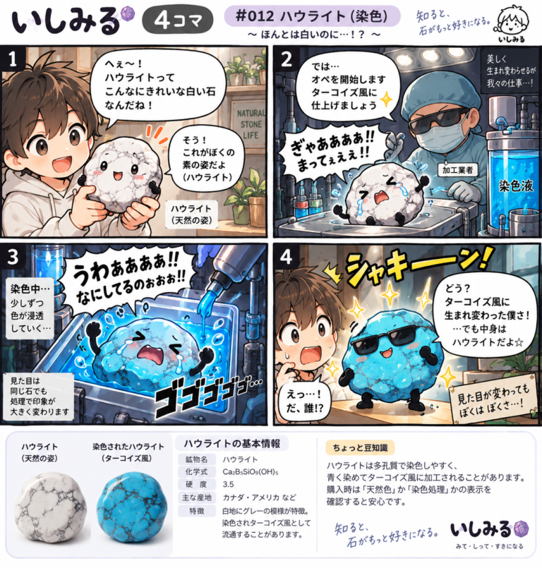 いしみる4コマ|ハウライト・染色