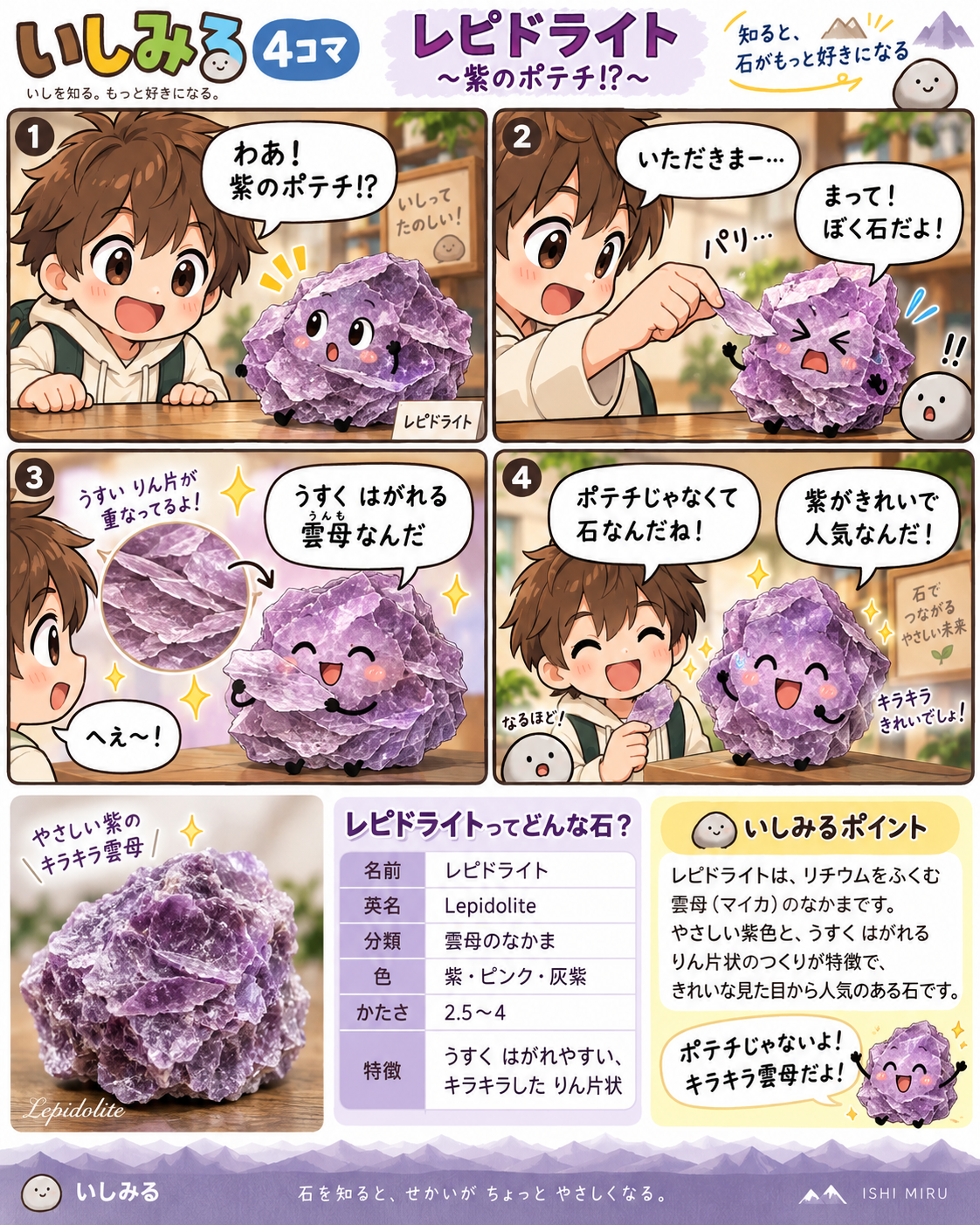 レピドライト｜紫のポテチ!?